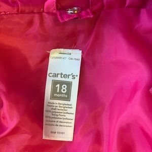 Pink toddler girls jacket with hood and hearts